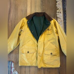 Classic Vintage GAP Canvas Reversible 90s Barn Coat Green Yellow Oversized Sz M